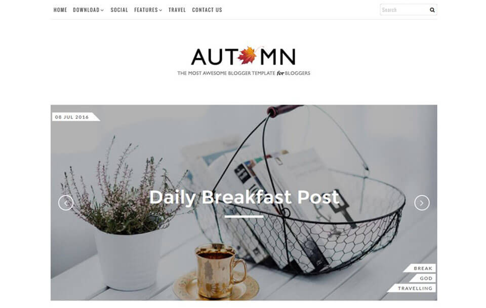 Autumn Best Free Responsive Blogger Template