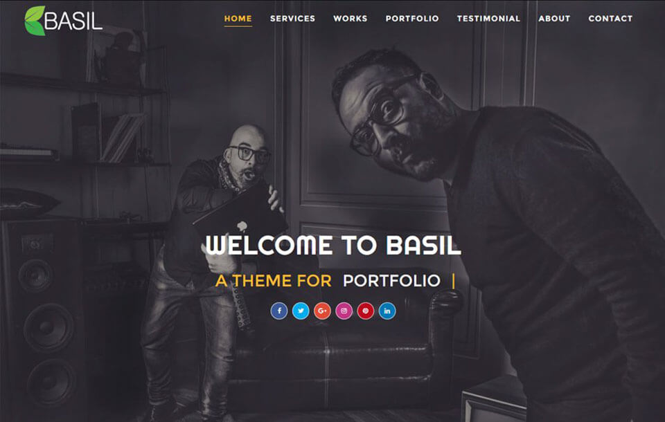 Basil Portfolio Best Free Responsive Blogger