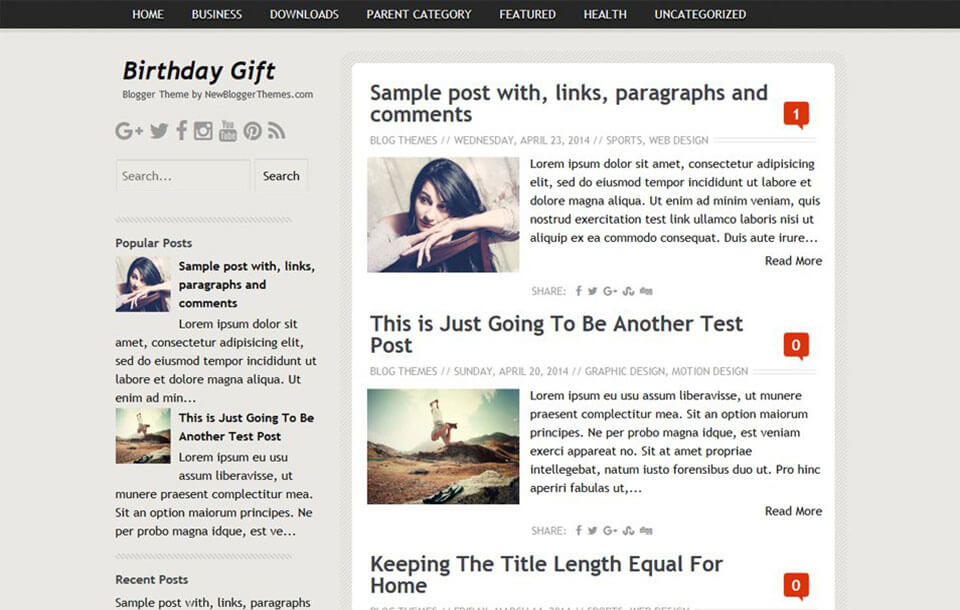 Birthday Gift Best Free Responsive