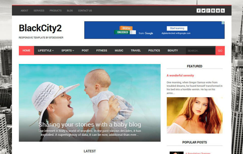 BlackCity Best Free Responsive