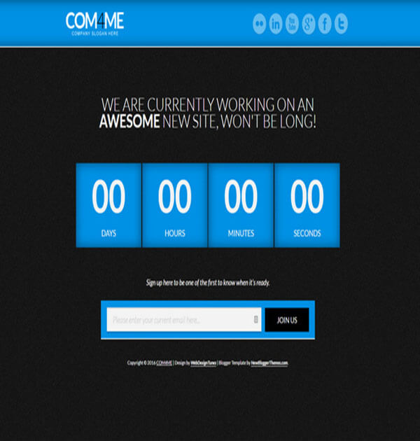 coming soon Best Free Responsive Blogger Template