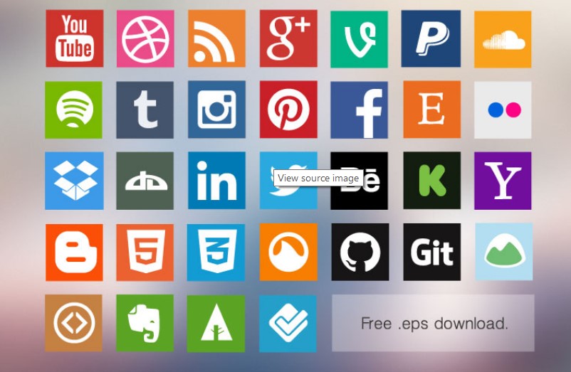 Download social media icons