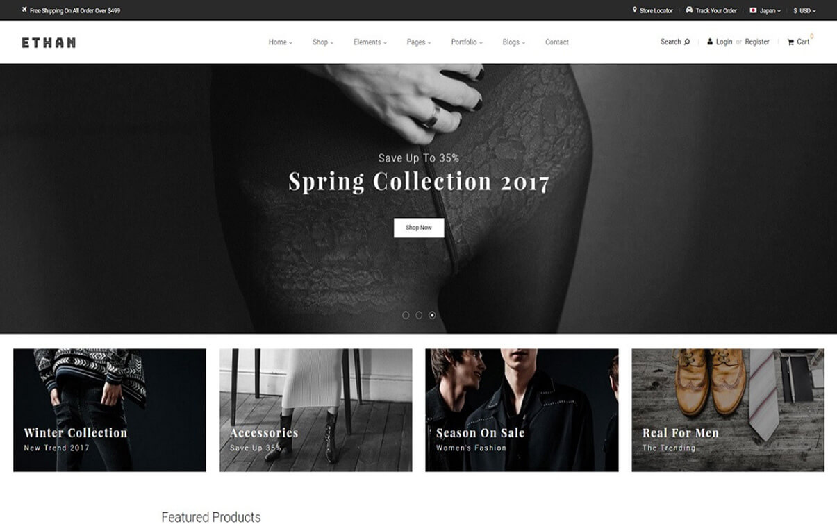 ethan Responsive Magento Fashion