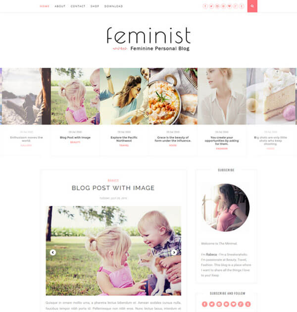 feminist Best Free Responsive Blogger Template