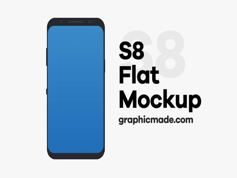 Flat Mockup Galaxy S8