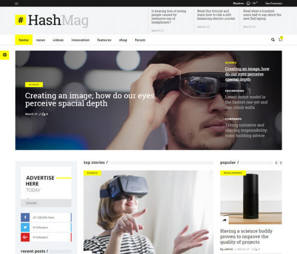 45+ Responsive Technology News WordPress Themes 2021 free wordpress magazine themes 4