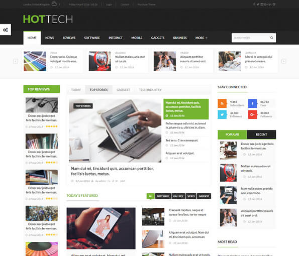 45+ Responsive Technology News WordPress Themes 2021 free wordpress magazine themes with slider 2 1