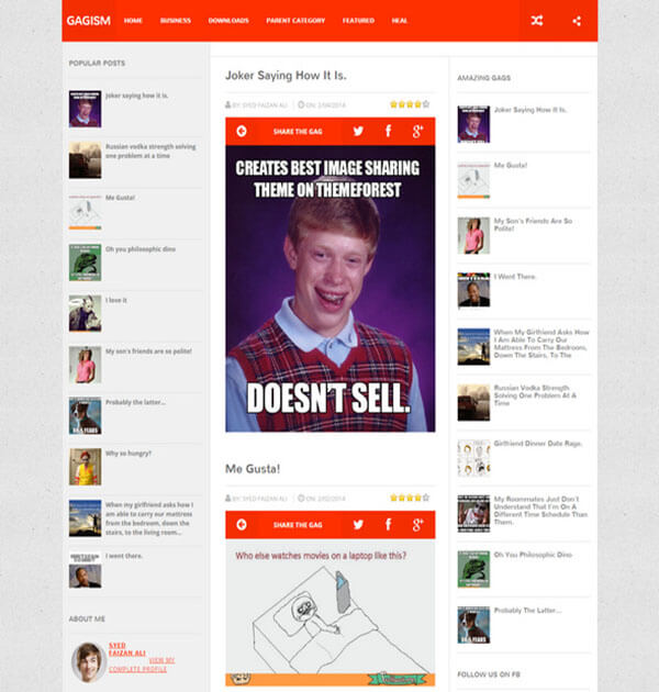 gagism Responsive Blogger Template