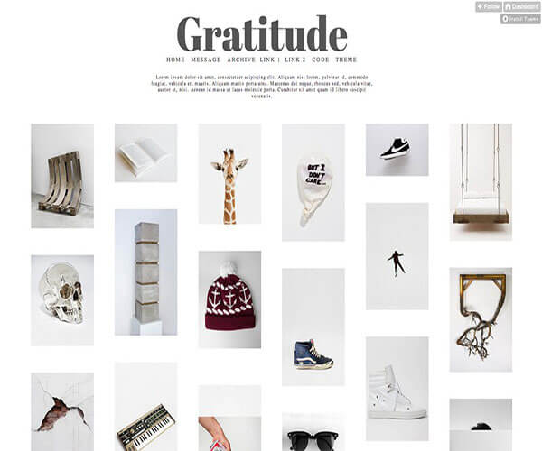 gratitude Tumblr Theme