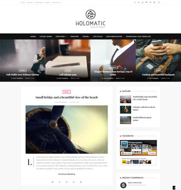 holomatic Best Free Responsive Blogger Template
