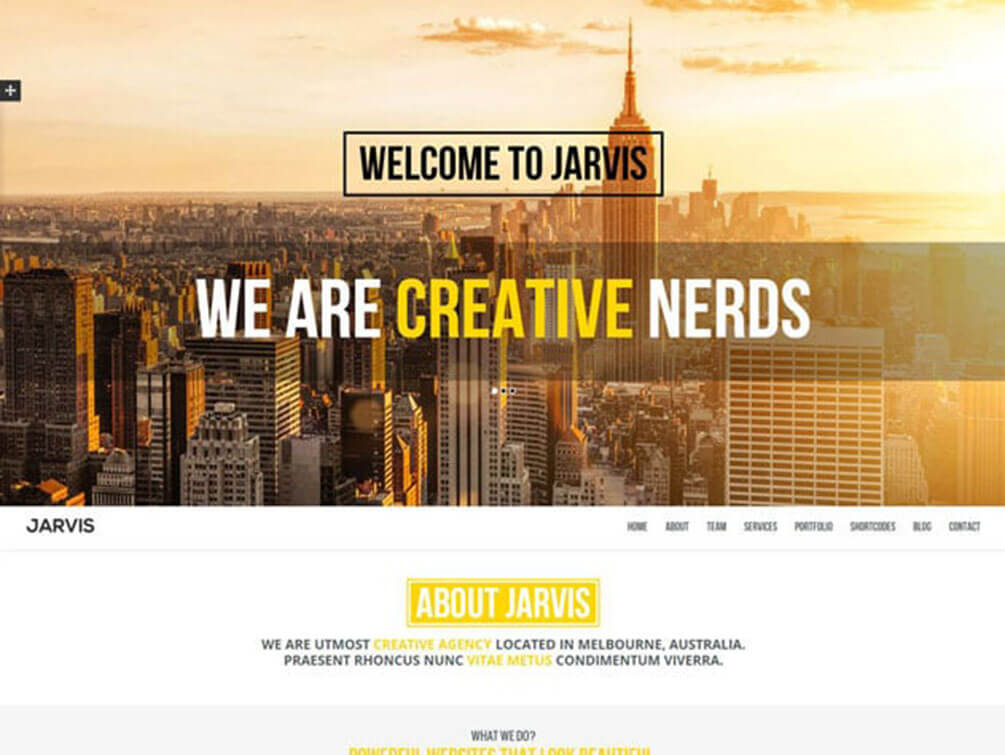 jarvis One Page WordPress