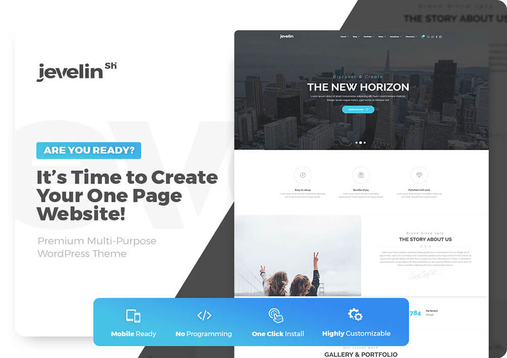 Jevelin One Page WordPress