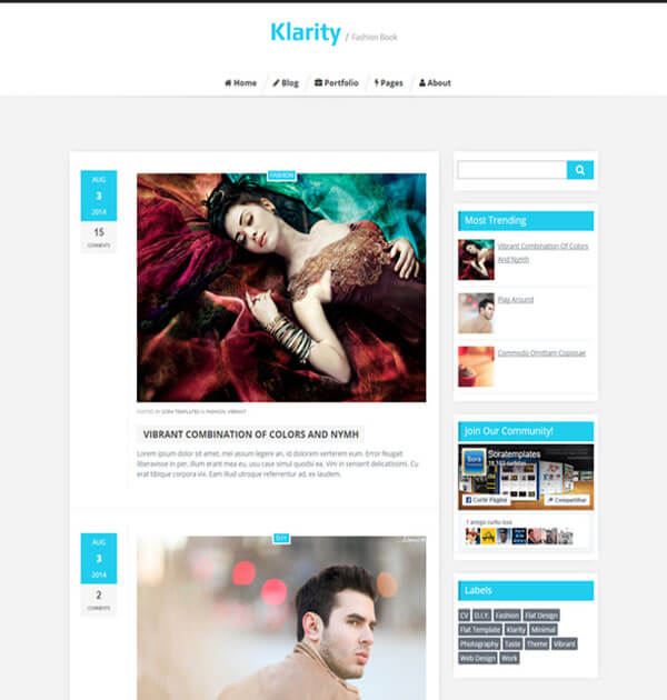 klarity Best Free Responsive Blogger Template