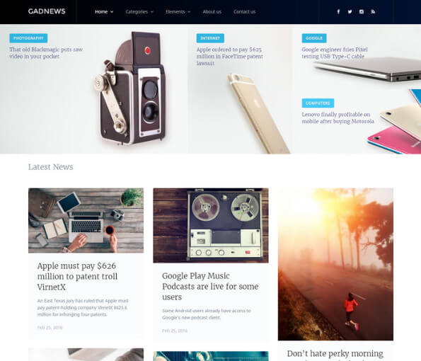 45+ Responsive Technology News WordPress Themes 2021 magazine wordpress theme 2018 4