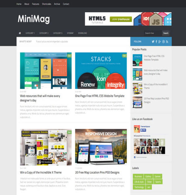 minimag Best Free Responsive Blogger