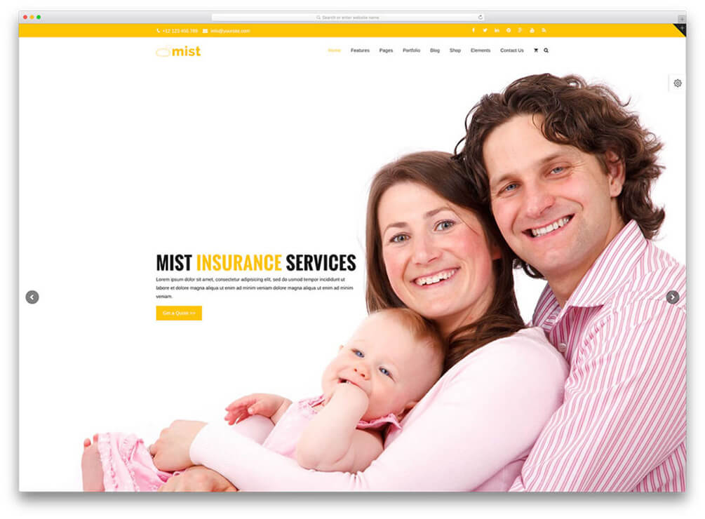 Mist Insurance WordPress