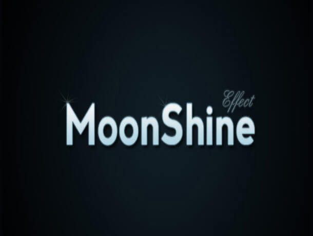 Moon Shine Photoshop Text