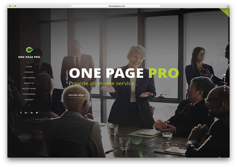 onepagepro WordPress Theme