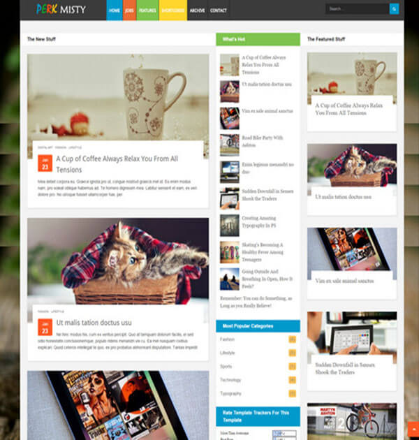 perk Responsive Blogger Template