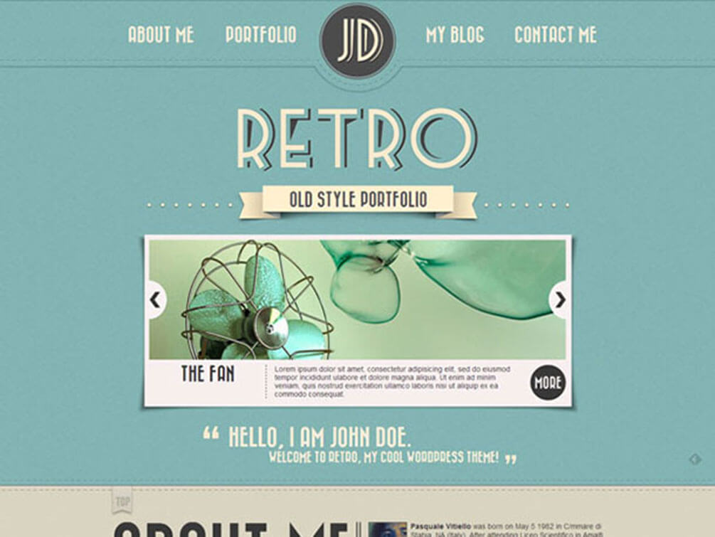 Retro Responsive One Page