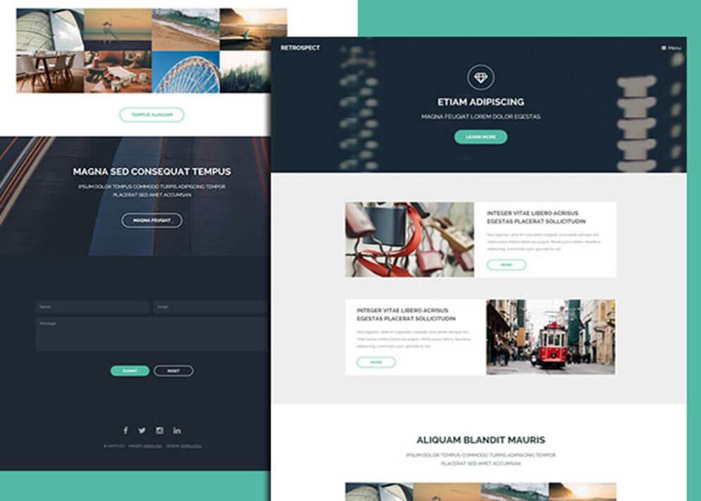 retrorespect Responsive HTML5 CSS3