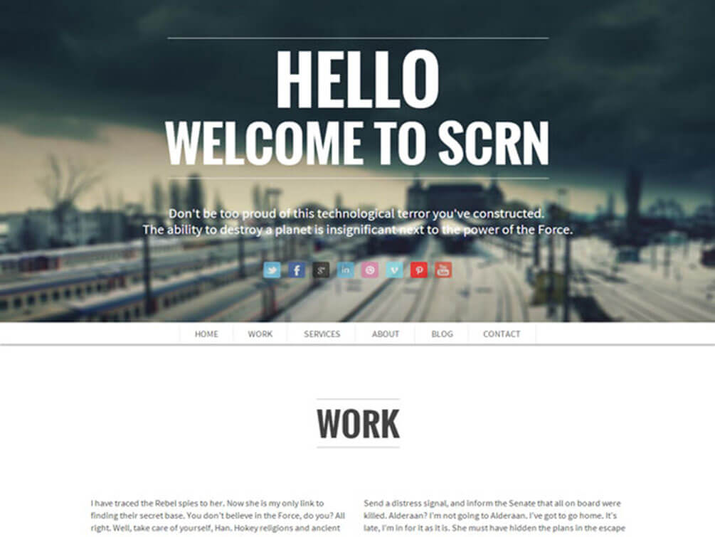 SCRN Responsive One Page