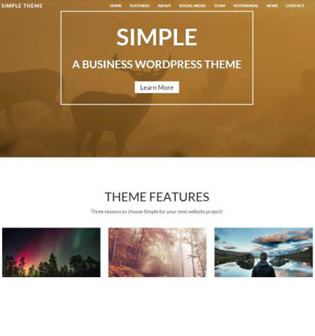 simple Responsive One Page