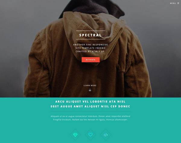 spectral Responsive HTML5 CSS3
