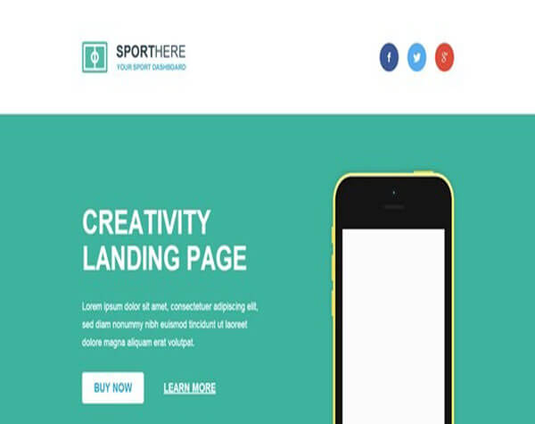 sport Responsive HTML5 CSS3