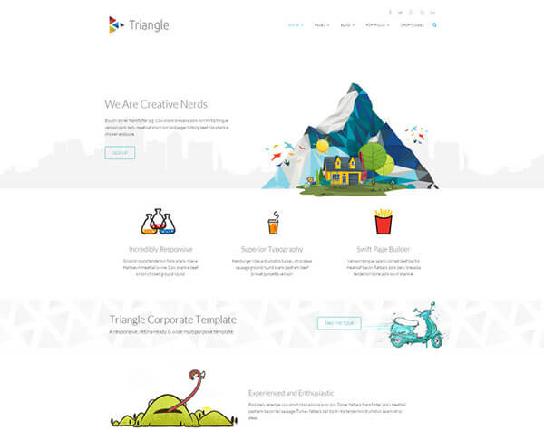 triangle HTML5 CSS3 Website