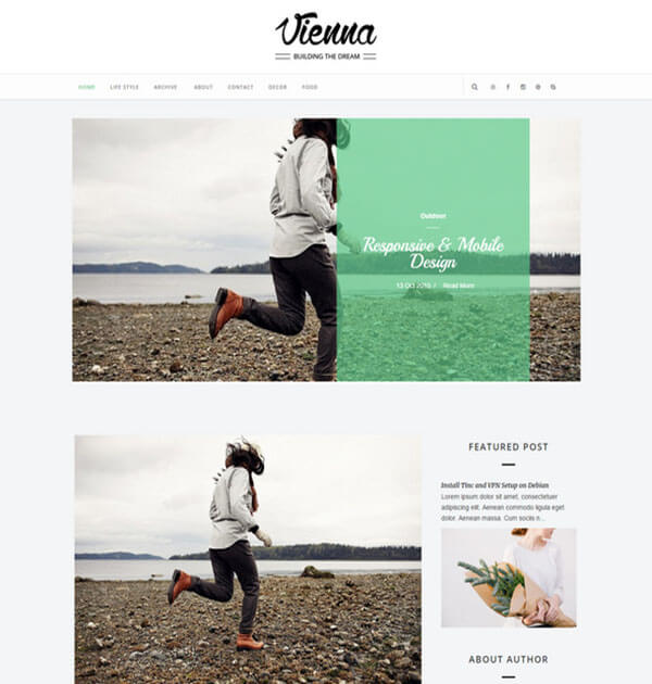 vienna Free Responsive Blogger Template