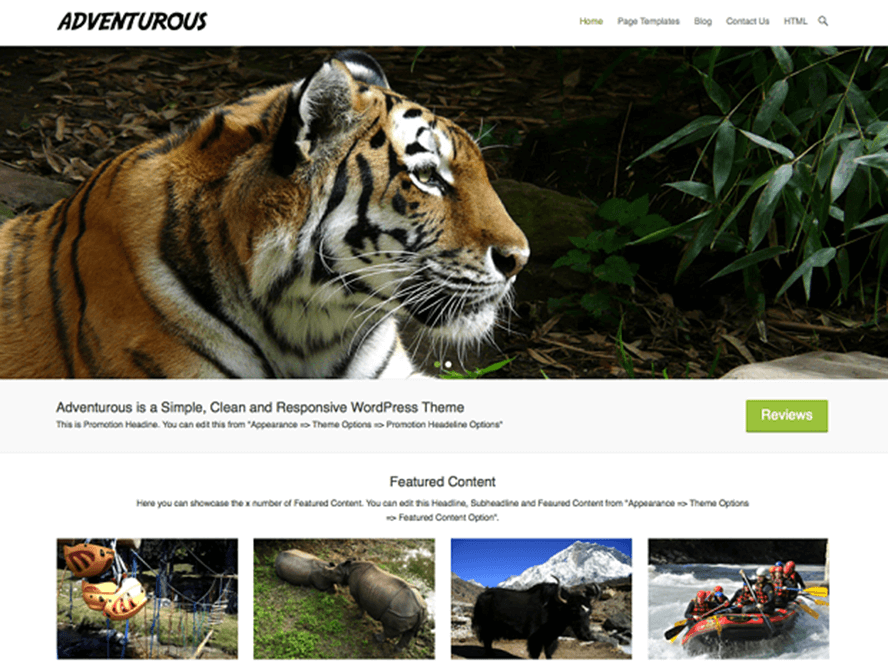 adventurous Best Free Photography WordPress Themes 2