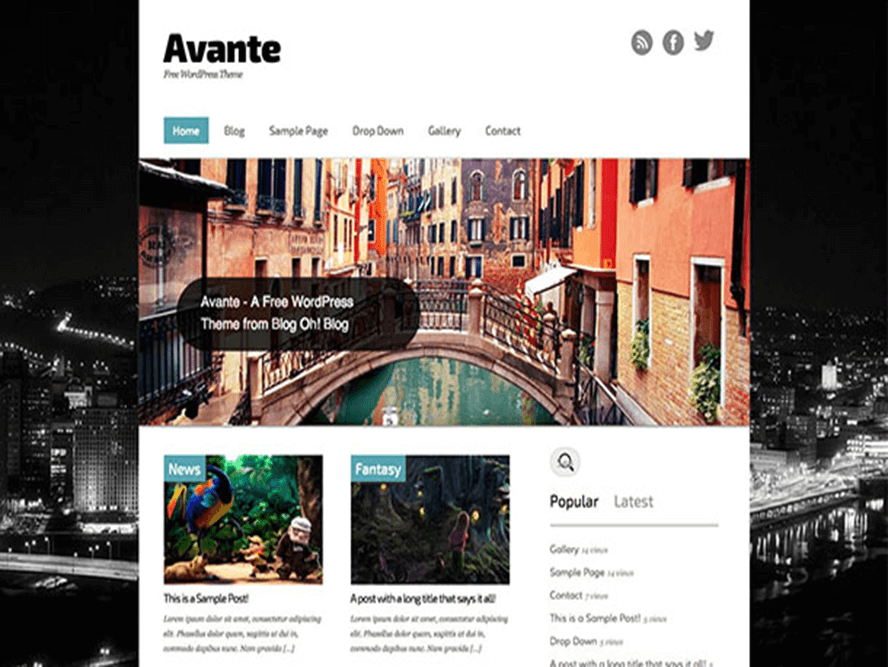 avante theme Best Free Responsive Magazine