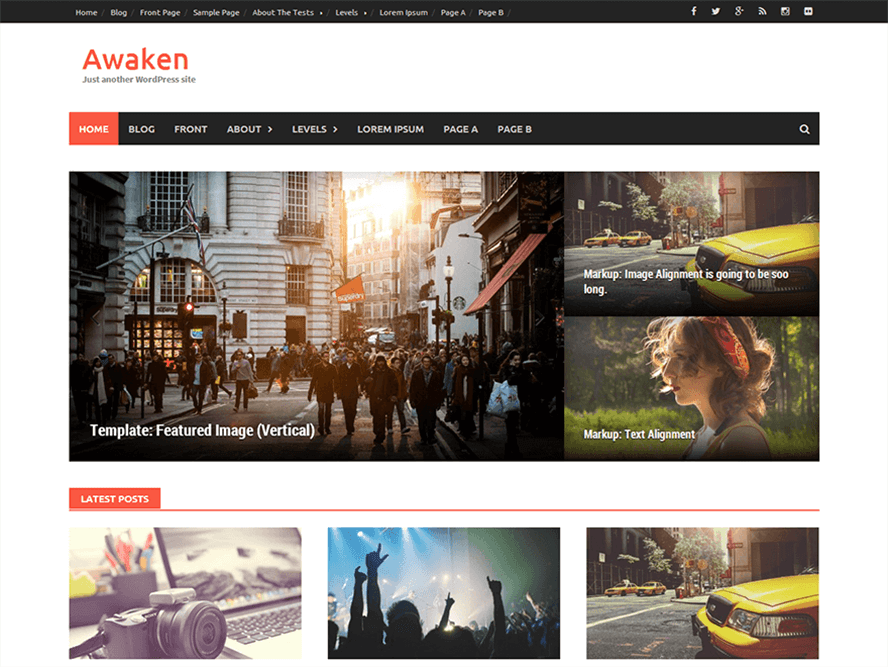 Awaken Best Free Responsive Magazine