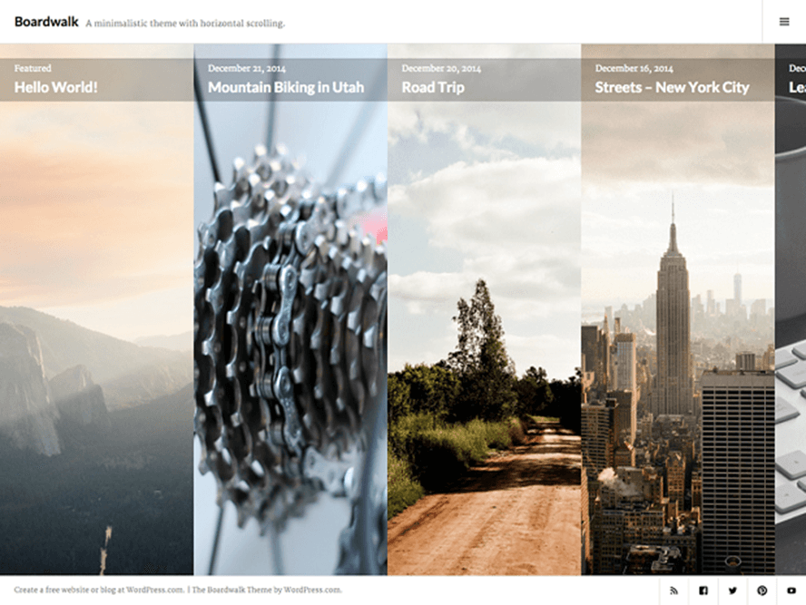 boardwalk Best Free Photography WordPress Themes 2