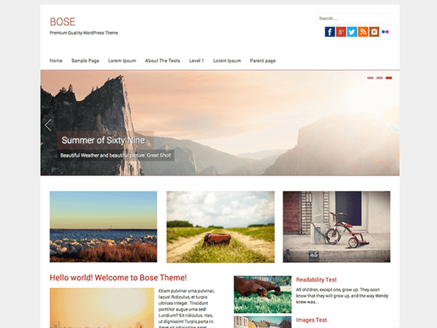 bose Best Free Photography WordPress Themes 2