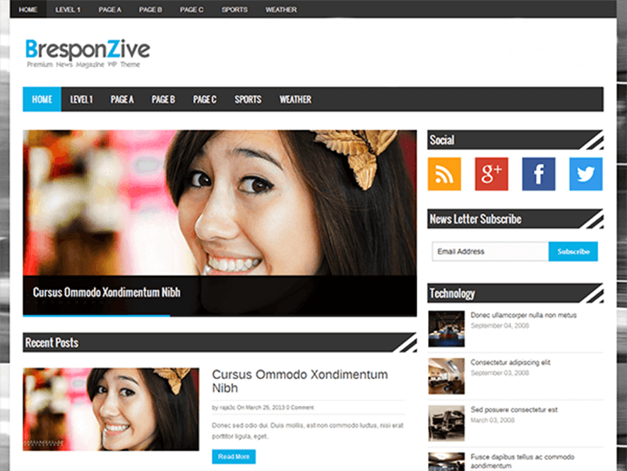 bresponzive theme Best Free Responsive Magazine