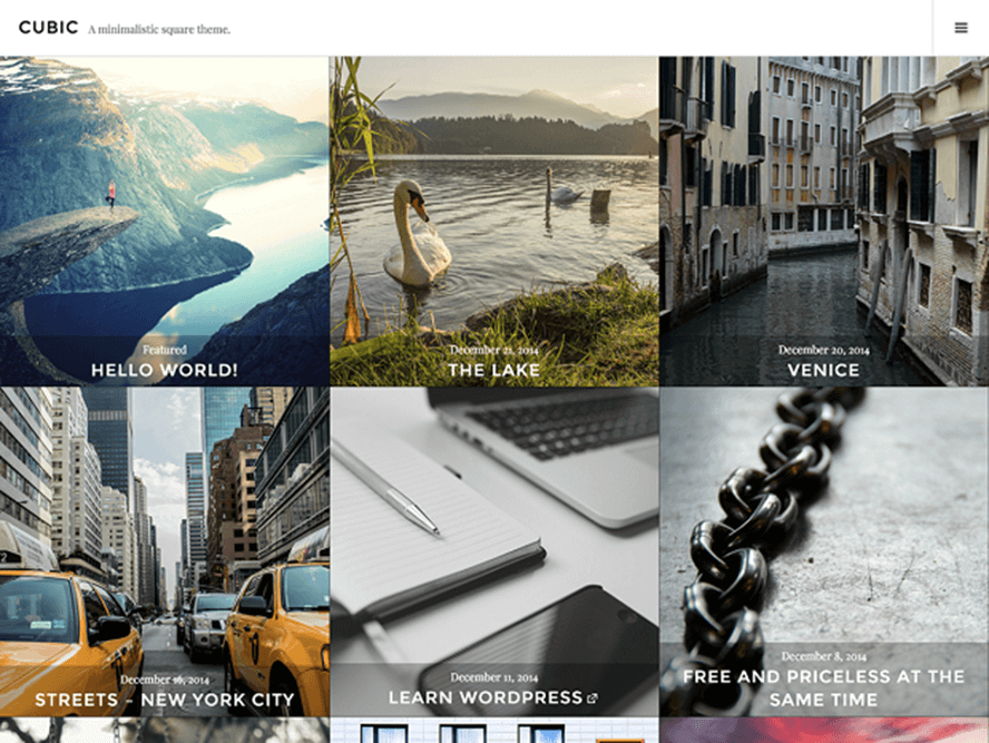cubic Best Free Photography WordPress Themes 1