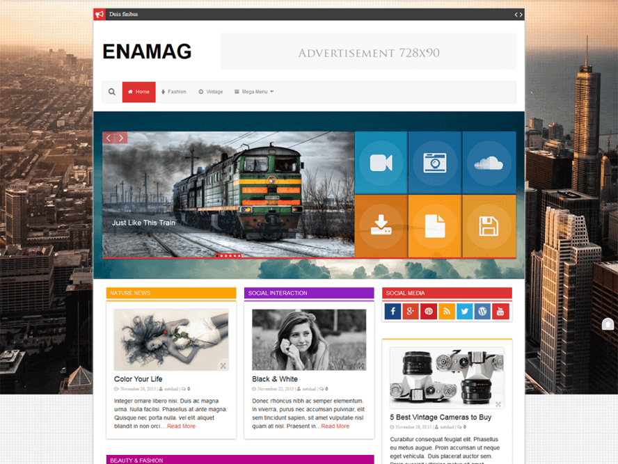 enamag Best Free Responsive Magazine