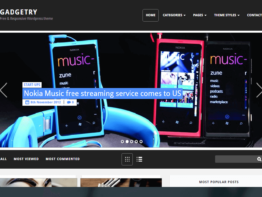 Gadgetry Responsive Magazine WordPress