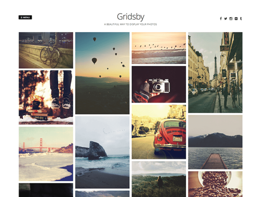 gridsby theme Photography WordPress Themes 1