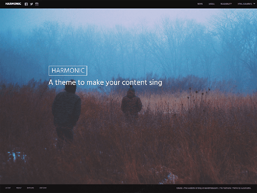 harmonic theme Photography WordPress Themes 1