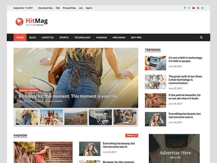 hitmag wordpress magazine theme Responsive Magazine WordPress