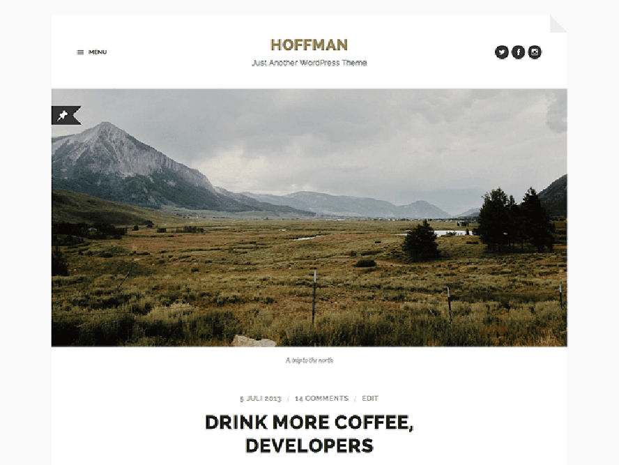 hoffman theme Photography WordPress Themes 1