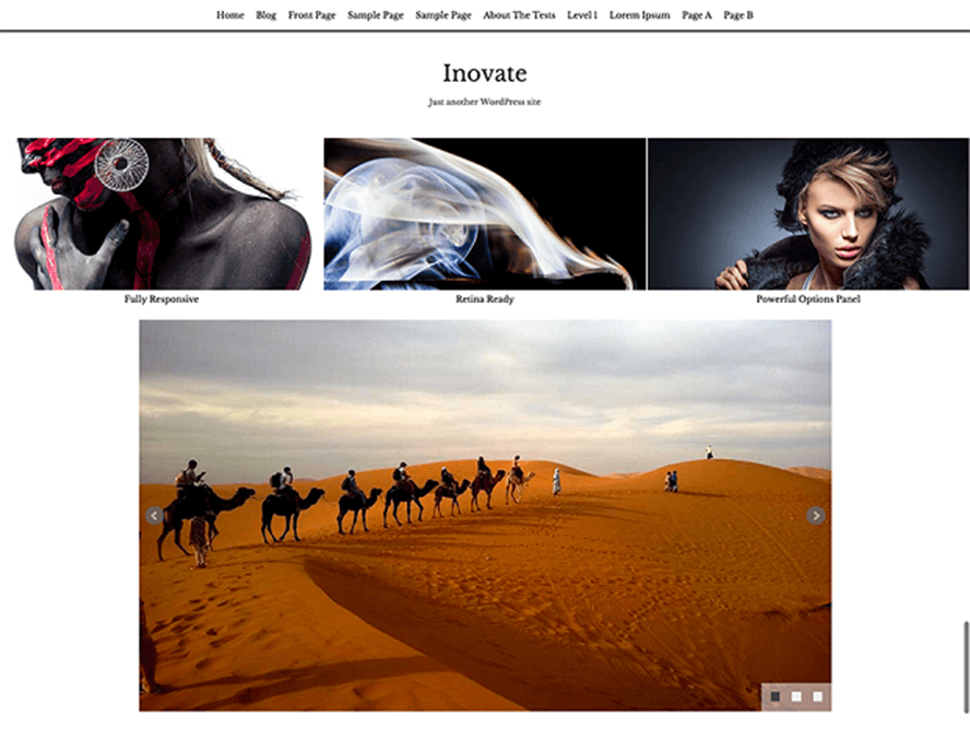 inovate theme Photography WordPress Themes 1