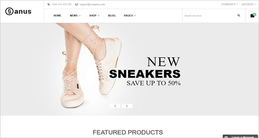 Janus Responsive Shopify