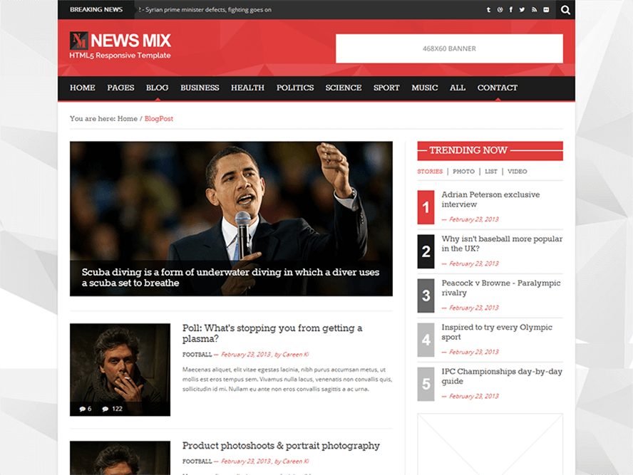 News Mix Light Best Responsive Magazine WordPress Theme