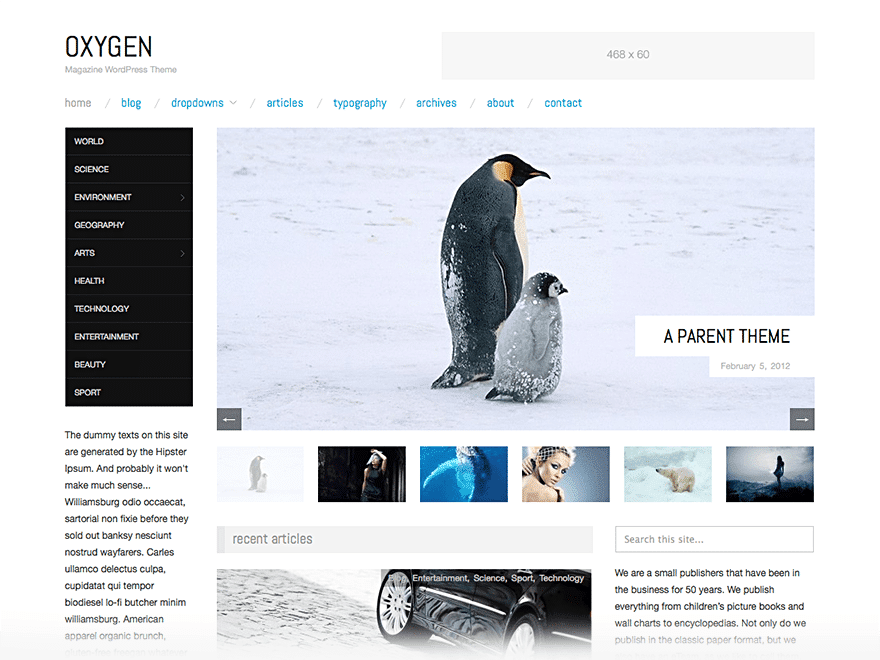 oxygen theme Magazine WordPress Theme