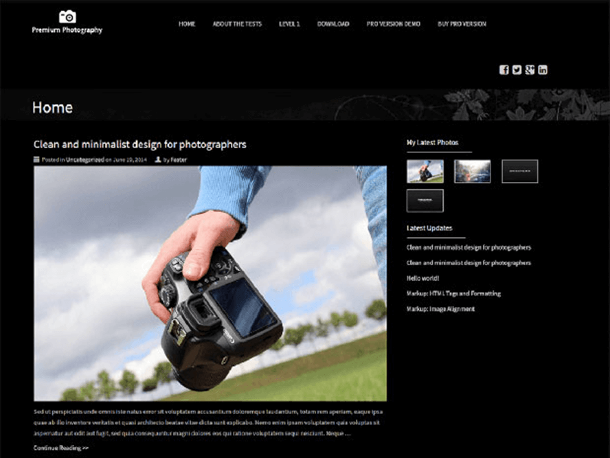 premium photography ptheme Free Photography WordPress Themes 2018 1