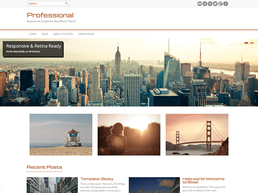 professional Free Photography WordPress Themes 2018
